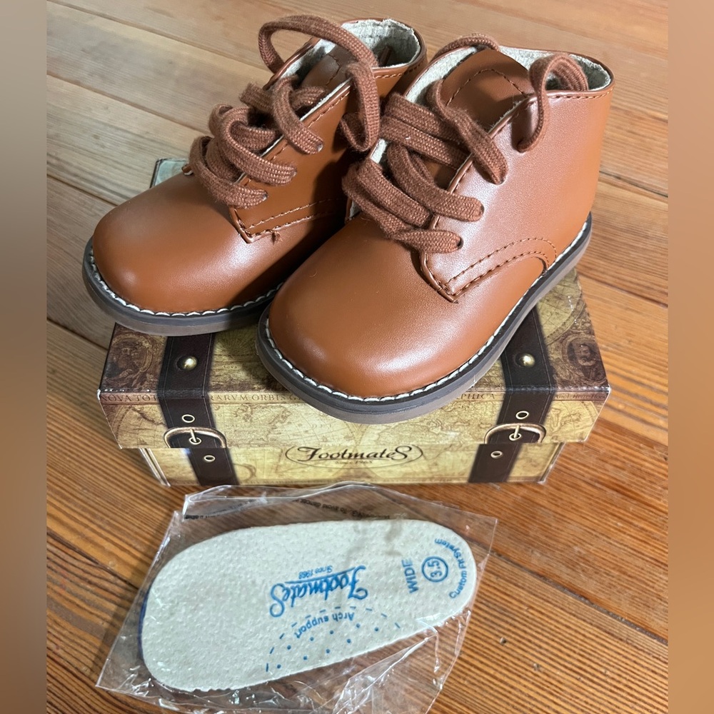 FootMates Todd Brown Dress Shoes for Kids NEW